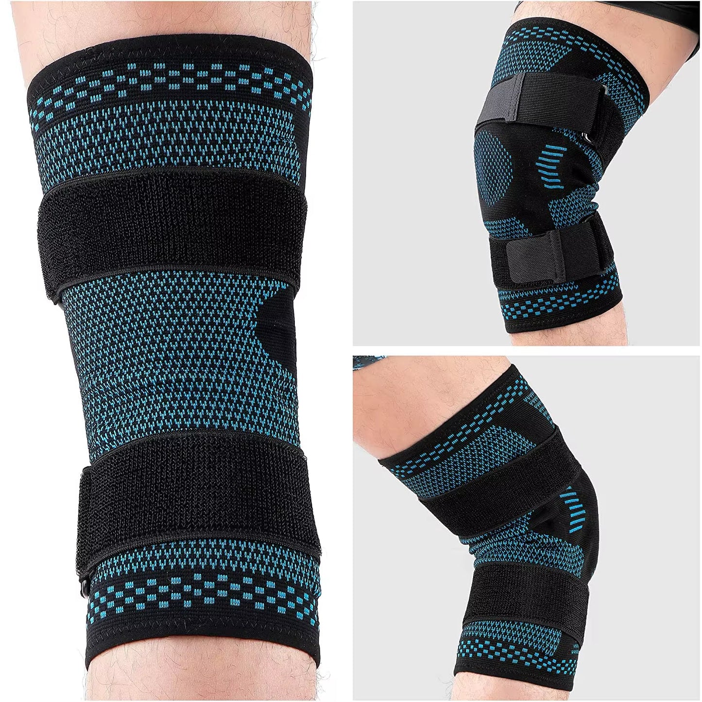 Sports Knee Brace for Meniscus & ACL Pain Relief – Gel Patella Support with Side Stabilizers & Adjustable Velcro, Compression Sleeve for Injury Recovery
