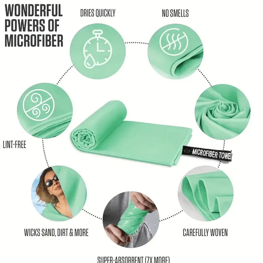 Outdoor Sports Super Absorbent Soft Quick Drying Towel, Travel Towel, Can Be Used for Travelling, Yoga, Beach,Bathing