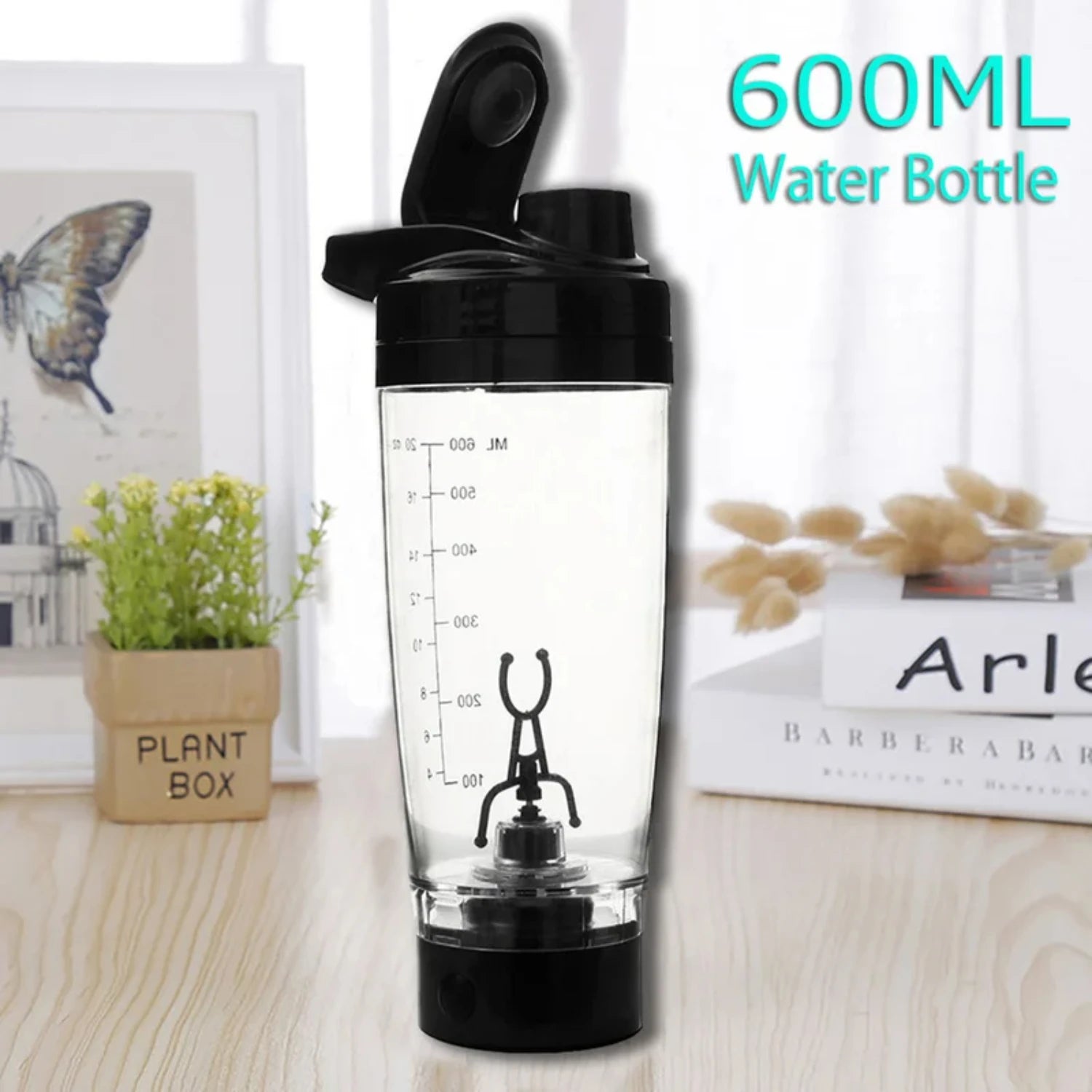 600ML Electric Protein Shaker Bottle – Automatic Vortex Mixer | Eco-Friendly Blender Cup for Gym, Fitness & Smooth Shakes