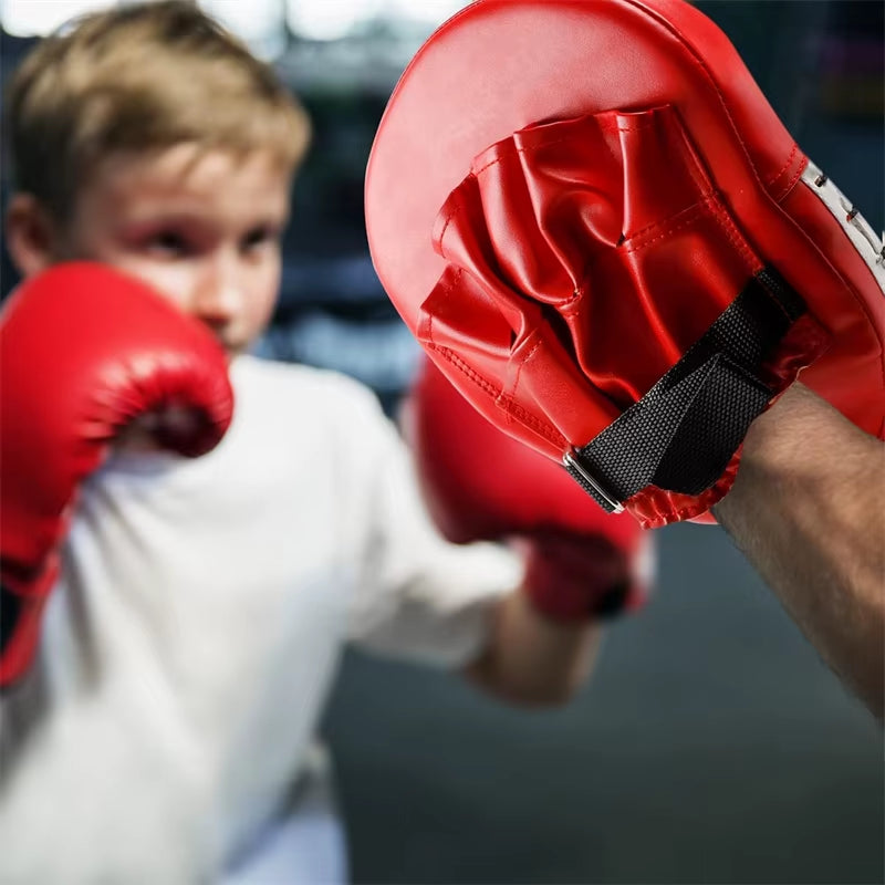 ProStrike™ Curved Boxing Pads – PU Focus Mitts for Boxing, Muay Thai, Karate & MMA Training (2Pcs Set, Adults & Kids)