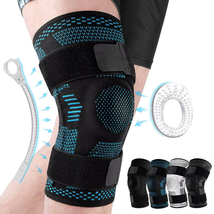 Sports Knee Brace for Meniscus & ACL Pain Relief – Gel Patella Support with Side Stabilizers & Adjustable Velcro, Compression Sleeve for Injury Recovery