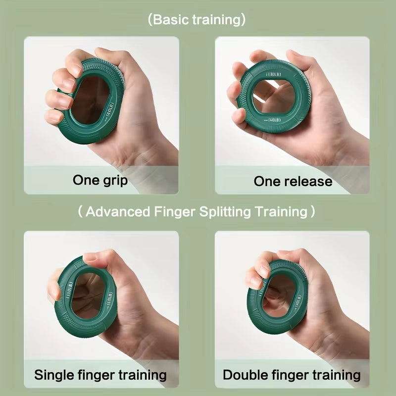 Silicone Hand Grip Strengthener 20-80LB – Finger Trainer, Carpal Expander & Wrist Pain Relief Tool
