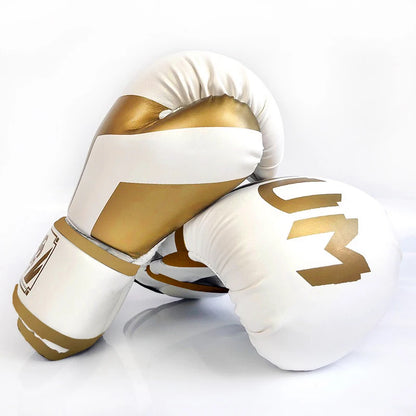 PU Leather Boxing Gloves – Breathable, Cushioned Training Gloves for Kids & Adults, 60-16Oz, Taekwondo & Muay Thai