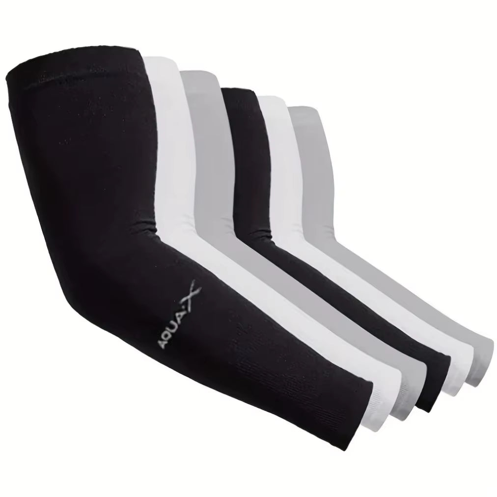 3-Pack Breathable UV Sun Protection Sleeves – Lightweight Outdoor Sports, Driving & Travel Arm Gear