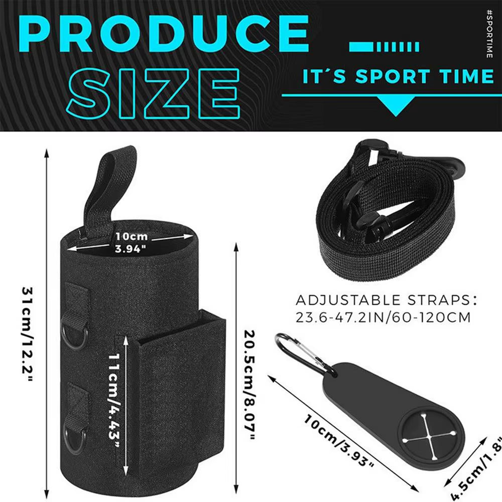 Magnetic Gym Water Bottle Sling Bag – Non-Slip Magnetic Holder for Fitness, Outdoor & Travel | Portable Adjustable Shoulder Strap Carrier for Men & Women