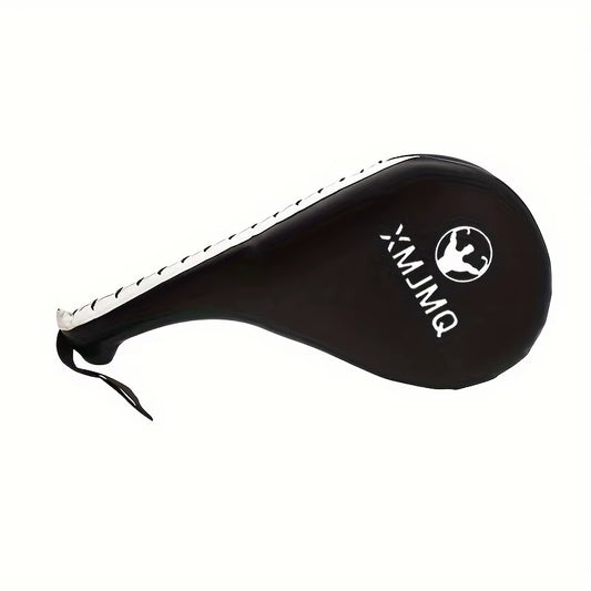 XMJMQ Taekwondo Foot Target – PU Leather Martial Arts Kick Pad, Double Blade, Anti-Fall Handle