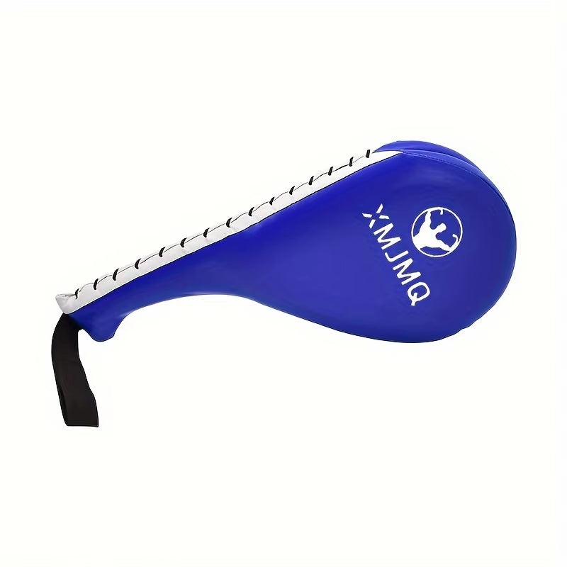 XMJMQ Taekwondo Foot Target – PU Leather Martial Arts Kick Pad, Double Blade, Anti-Fall Handle