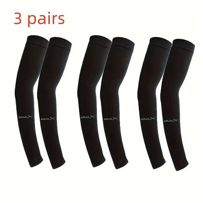 3-Pack Breathable UV Sun Protection Sleeves – Lightweight Outdoor Sports, Driving & Travel Arm Gear