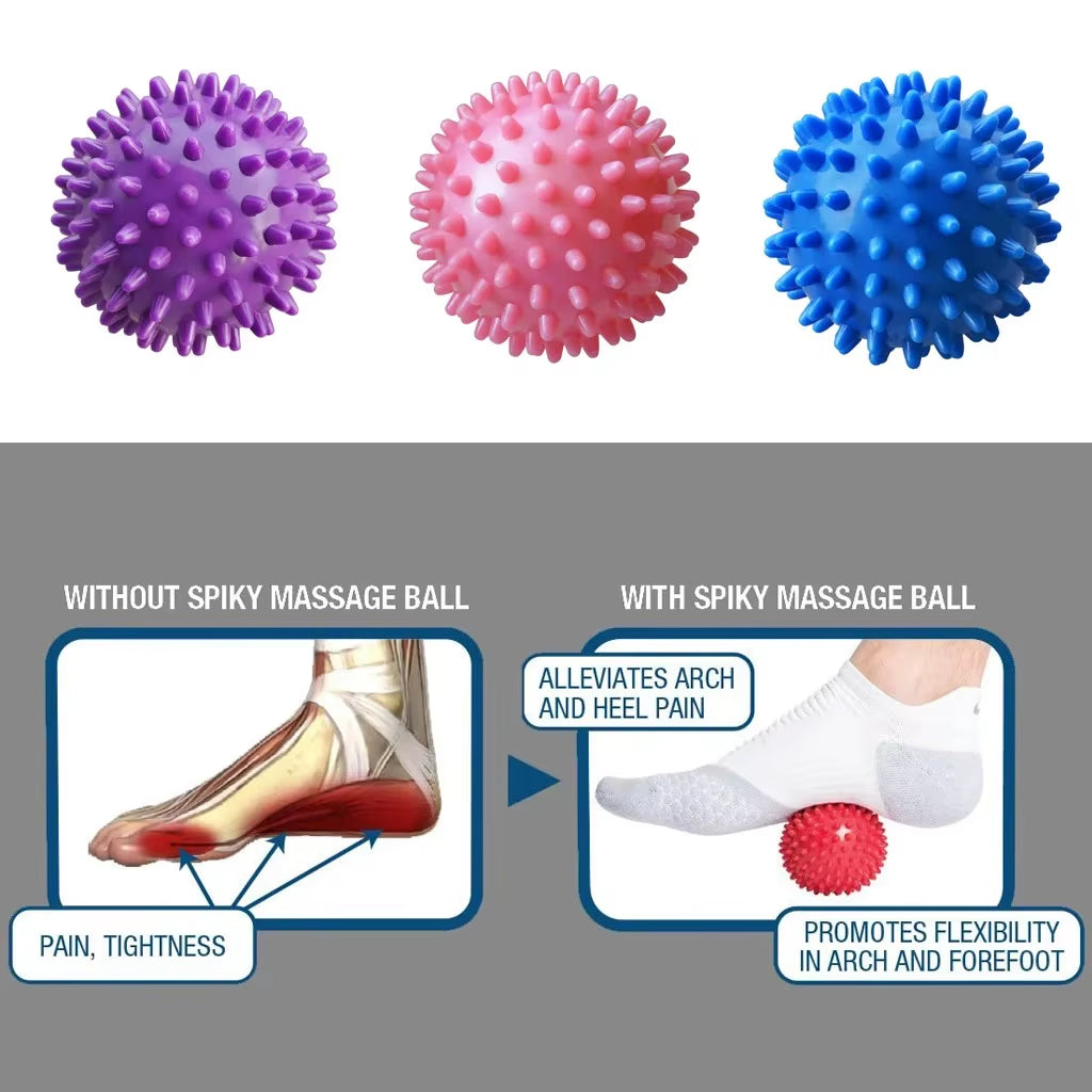 7cm Spiked Massage Ball – PVC Fitness & Physiotherapy Tool for Plantar Fasciitis, Muscle Relief & Body Building