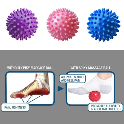 7cm Spiked Massage Ball – PVC Fitness & Physiotherapy Tool for Plantar Fasciitis, Muscle Relief & Body Building