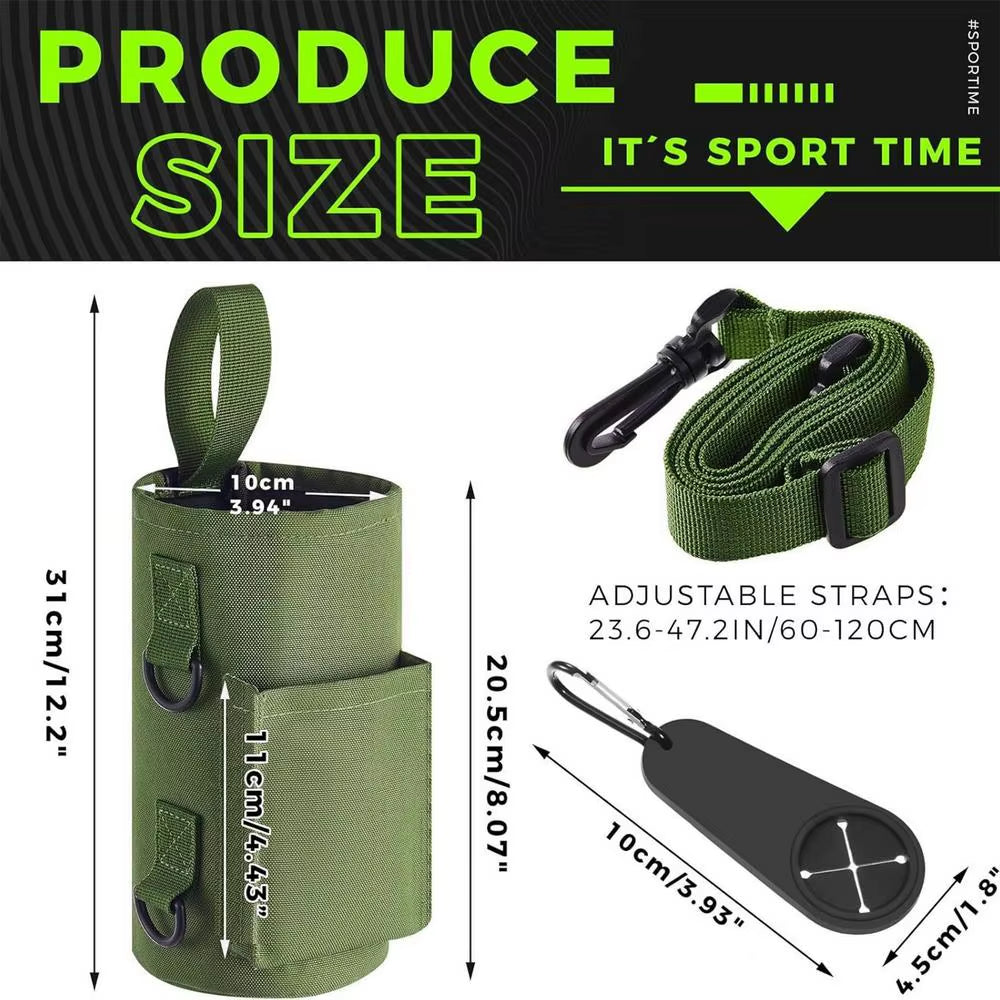 Magnetic Gym Water Bottle Sling Bag – Non-Slip Magnetic Holder for Fitness, Outdoor & Travel | Portable Adjustable Shoulder Strap Carrier for Men & Women