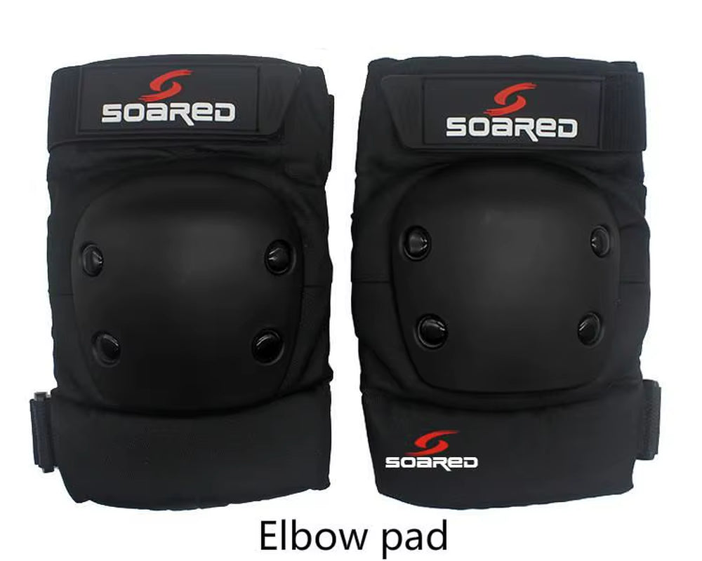 Professional Thicken Knee Guard, Elbow Protector, Black Brace Pad, Ski Snowboard, Roller Skating, S, M, L, 2Pcs