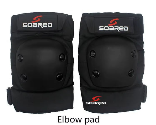 Professional Thicken Knee Guard, Elbow Protector, Black Brace Pad, Ski Snowboard, Roller Skating, S, M, L, 2Pcs