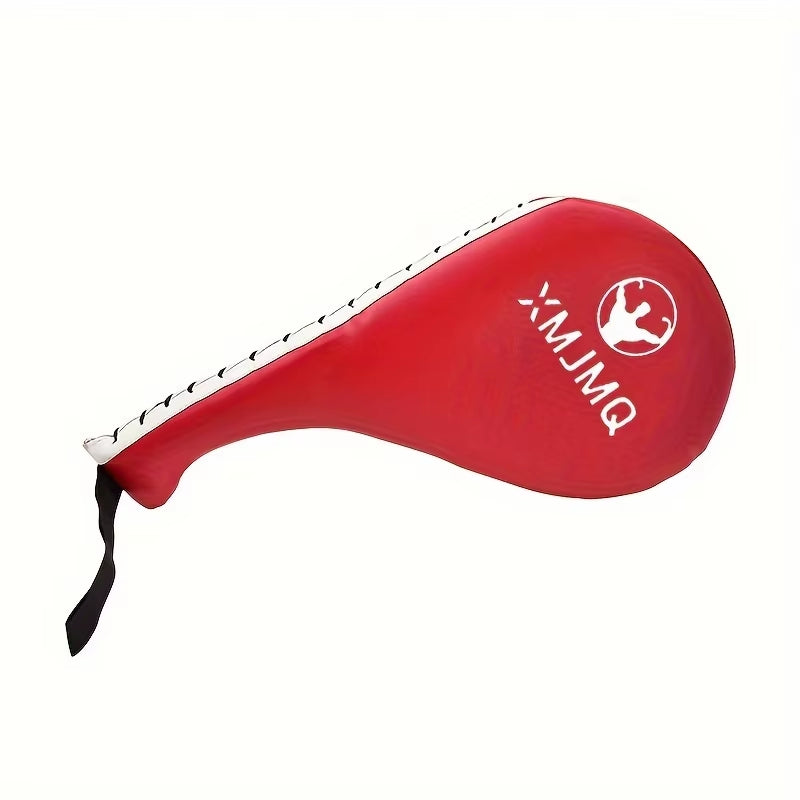 XMJMQ Taekwondo Foot Target – PU Leather Martial Arts Kick Pad, Double Blade, Anti-Fall Handle