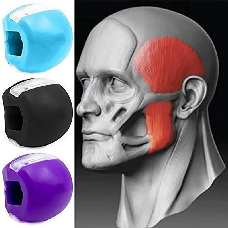 Jaw Exerciser Face Fitness Ball – Double Chin Reducer & Jawline Trainer | 40LB Resistance Silicone Facial Toner