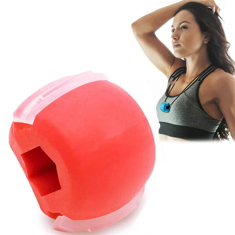 Jaw Exerciser Face Fitness Ball – Double Chin Reducer & Jawline Trainer | 40LB Resistance Silicone Facial Toner