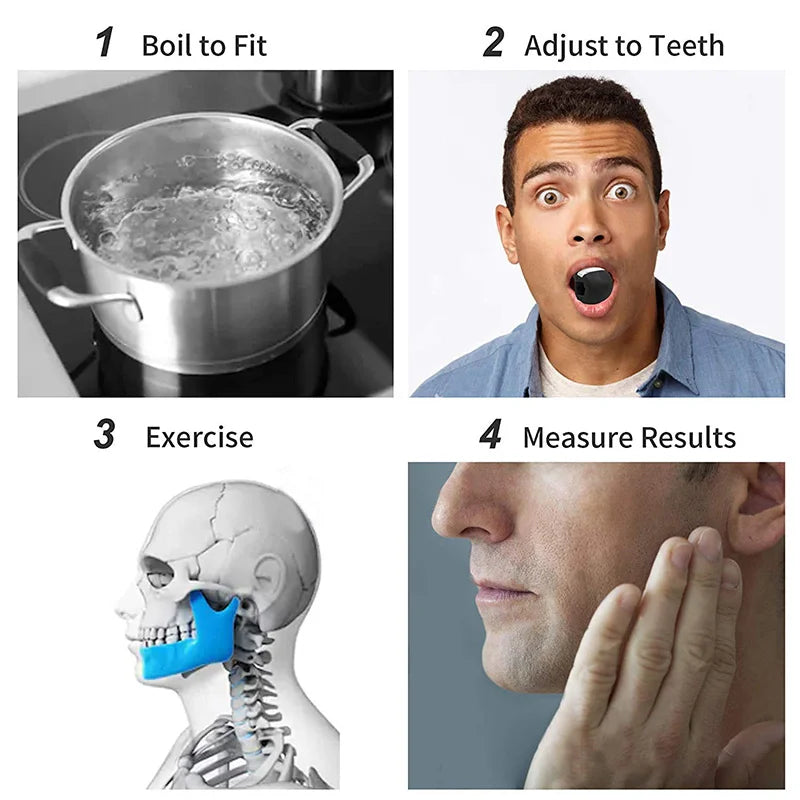 Jaw Exerciser Face Fitness Ball – Double Chin Reducer & Jawline Trainer | 40LB Resistance Silicone Facial Toner