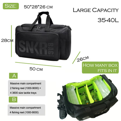 SNKR Large Sports Gym Bag with Shoe Compartment – Waterproof Training Duffel for Men & Women | Multi-Pocket Travel & Fitness Organizer