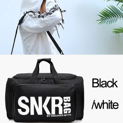 SNKR Large Sports Gym Bag with Shoe Compartment – Waterproof Training Duffel for Men & Women | Multi-Pocket Travel & Fitness Organizer