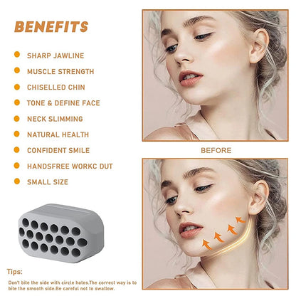 ChiselPro™ Silicone Jaw Exerciser – Double Chin Reducer & Jawline Fitness Ball for Men & Women | Facial Toner & Neck Toning Tool