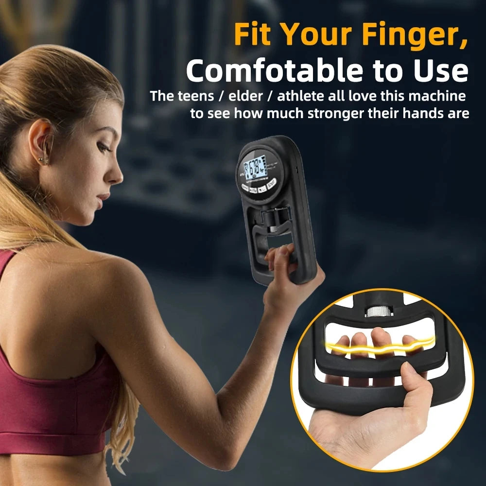 Digital Hand Dynamometer Grip Strength Tester – 396Lbs/180Kg USB Rechargeable Hand Grip Meter with LCD Display | Fitness & Health Training Tool