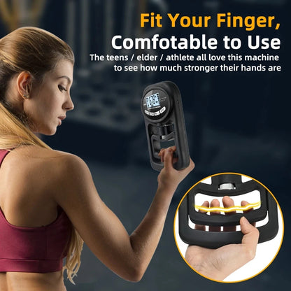 Digital Hand Dynamometer Grip Strength Tester – 396Lbs/180Kg USB Rechargeable Hand Grip Meter with LCD Display | Fitness & Health Training Tool