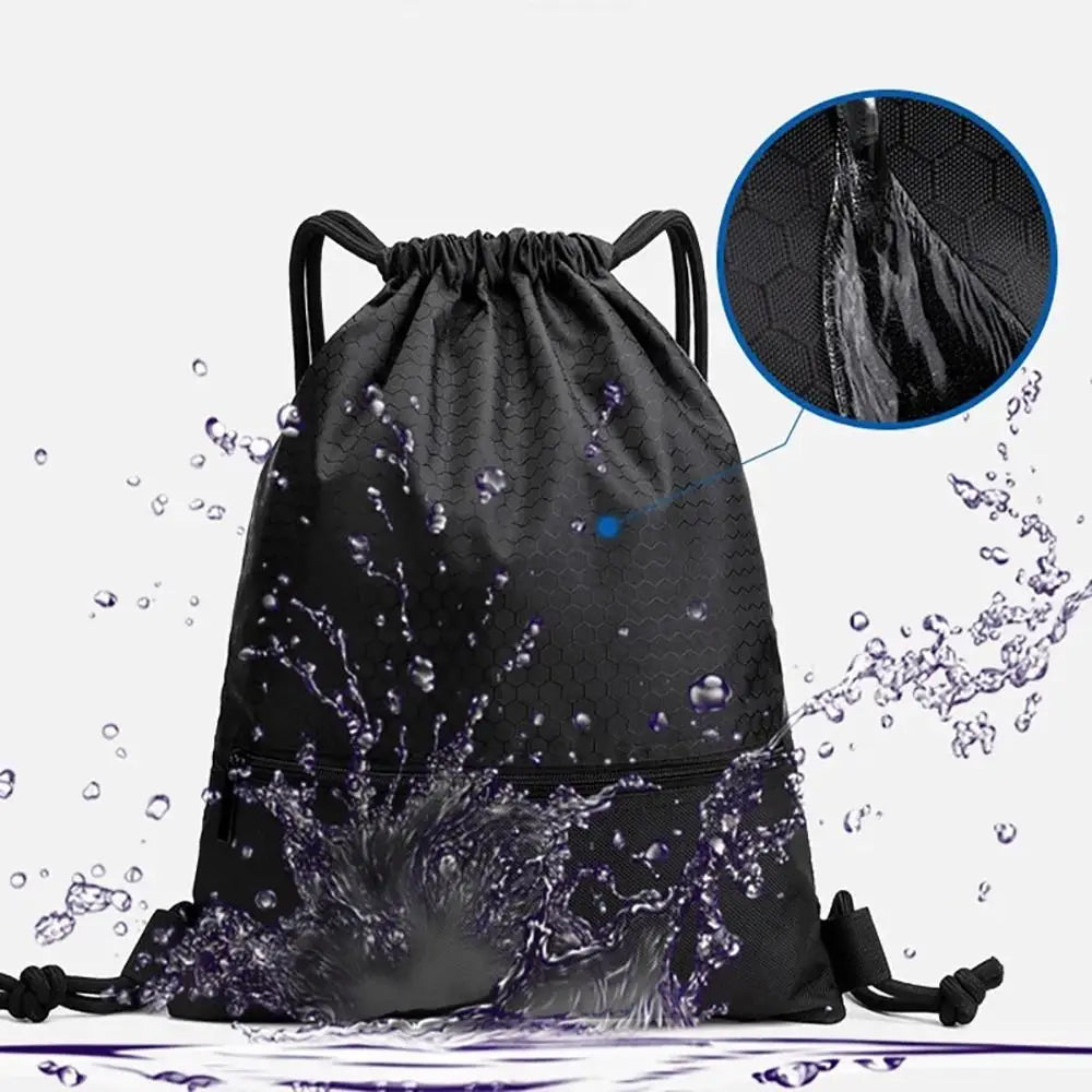 Foldable Waterproof Gym Bag – Unisex Sports Backpack for Men & Women | Drawstring Fitness Bag for Swimming, Camping, Hiking & Travel
