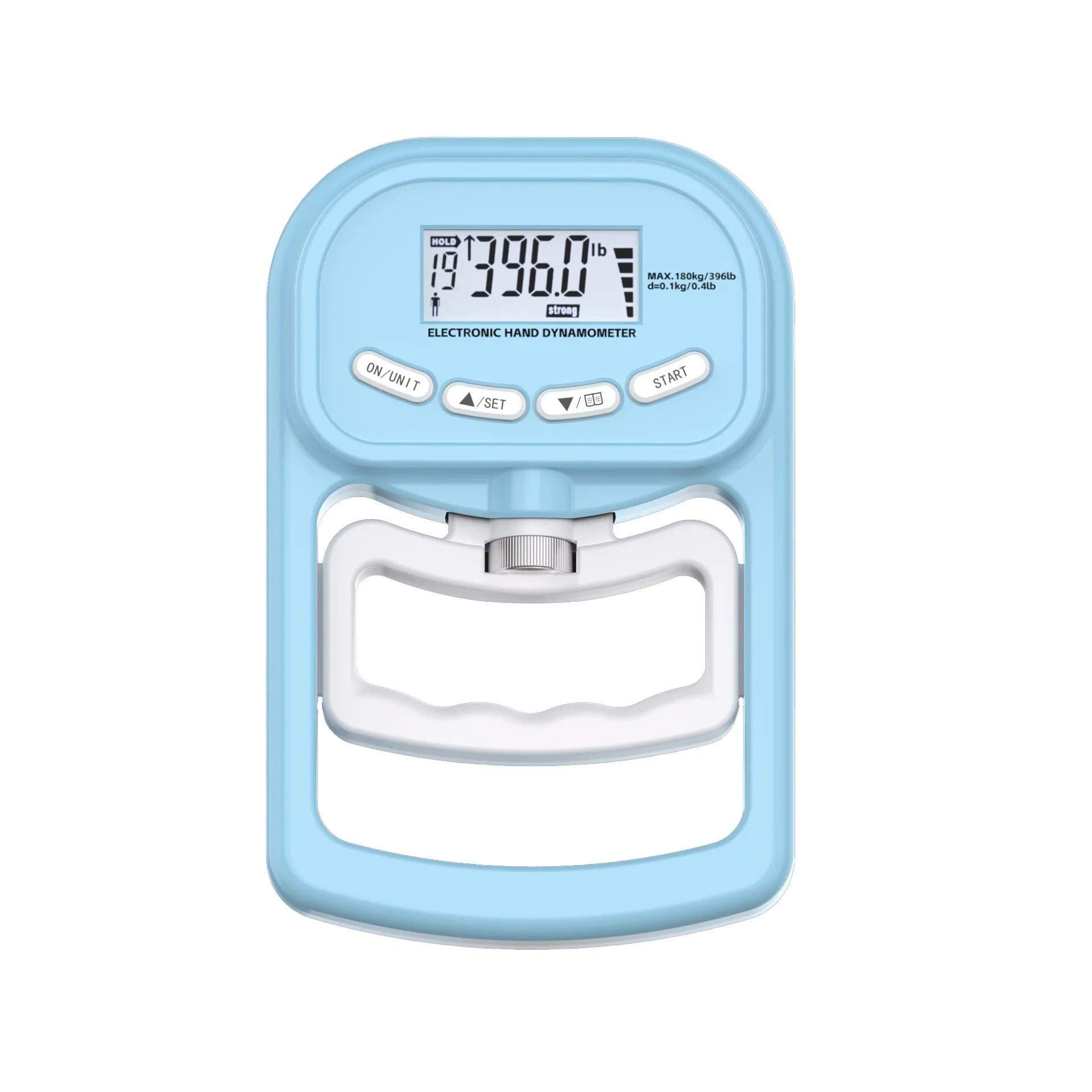 Digital Hand Dynamometer Grip Strength Tester – 396Lbs/180Kg USB Rechargeable Hand Grip Meter with LCD Display | Fitness & Health Training Tool