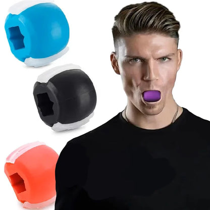 Jaw Exerciser Face Fitness Ball – Double Chin Reducer & Jawline Trainer | 40LB Resistance Silicone Facial Toner