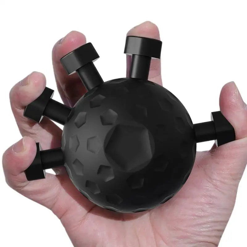 Finger Hand Strengthener – 5-Finger Grip Training Device | Hand, Wrist & Forearm Exercise Ball for Stress Relief, Musicians, Climbers & Fitness