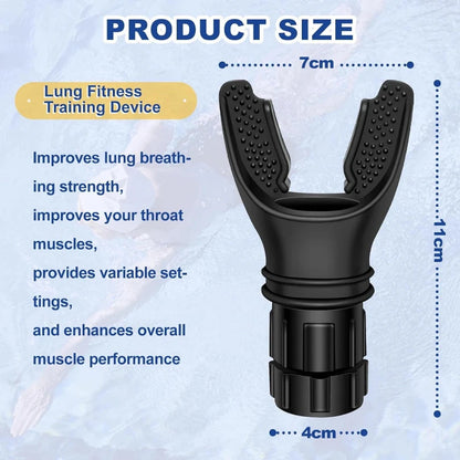 Breathing Trainer Lung Exerciser – Adjustable Resistance Respiratory Trainer for Fitness, Yoga, Running & Swimming