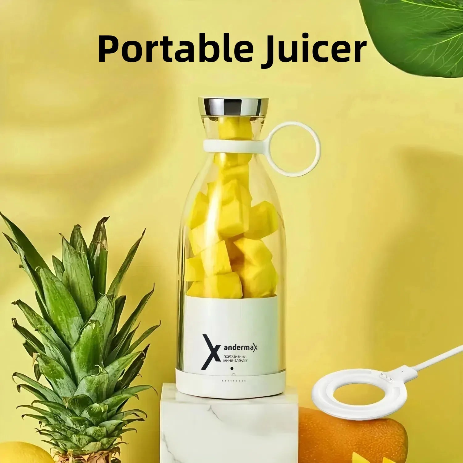 Portable Electric Juicer Blender – USB Rechargeable Mini Fruit Mixer & Juice Maker | 350ML Wireless, Waterproof, Multifunction Smoothie & Milkshake Cup