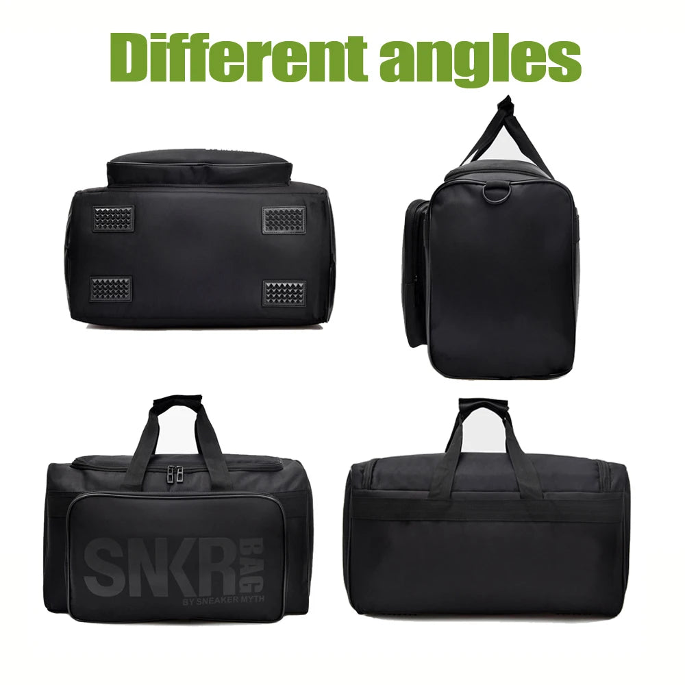 SNKR Large Sports Gym Bag with Shoe Compartment – Waterproof Training Duffel for Men & Women | Multi-Pocket Travel & Fitness Organizer