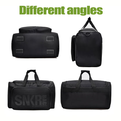 SNKR Large Sports Gym Bag with Shoe Compartment – Waterproof Training Duffel for Men & Women | Multi-Pocket Travel & Fitness Organizer