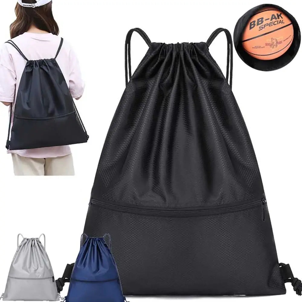 Foldable Waterproof Gym Bag – Unisex Sports Backpack for Men & Women | Drawstring Fitness Bag for Swimming, Camping, Hiking & Travel