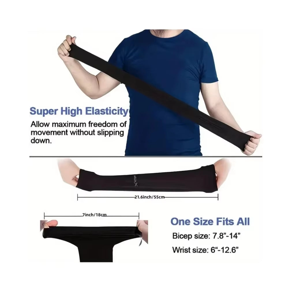 3-Pack Breathable UV Sun Protection Sleeves – Lightweight Outdoor Sports, Driving & Travel Arm Gear