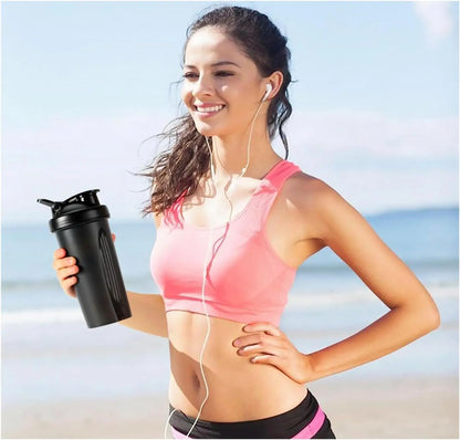 600Ml Portable Protein Powder Shaker Bottle Leak Proof Water Bottle for Gym Fitness Training Sport Shaker Mixing Cup with Scale