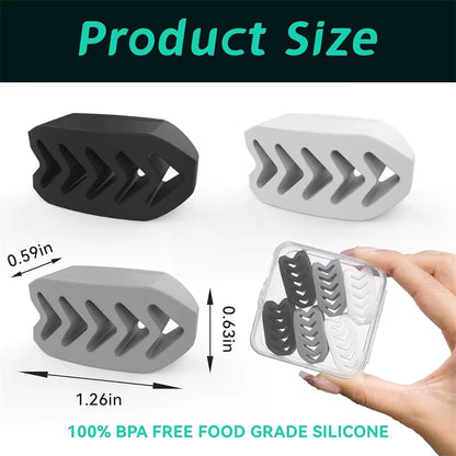 6-Piece Silicone Jaw Trainer Set – Facial Muscle Toner for Chin, Cheek & Neck, Includes Storage Box