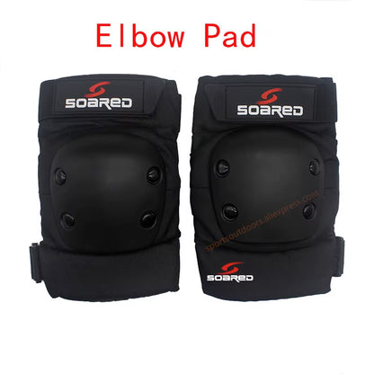 Professional Thicken Knee Guard, Elbow Protector, Black Brace Pad, Ski Snowboard, Roller Skating, S, M, L, 2Pcs