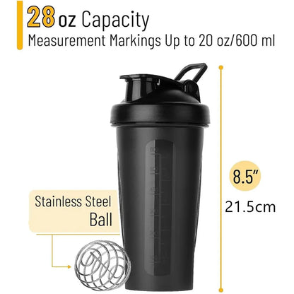 600Ml Portable Protein Powder Shaker Bottle Leak Proof Water Bottle for Gym Fitness Training Sport Shaker Mixing Cup with Scale