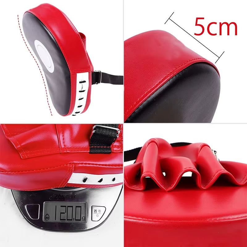 ProStrike™ Curved Boxing Pads – PU Focus Mitts for Boxing, Muay Thai, Karate & MMA Training (2Pcs Set, Adults & Kids)