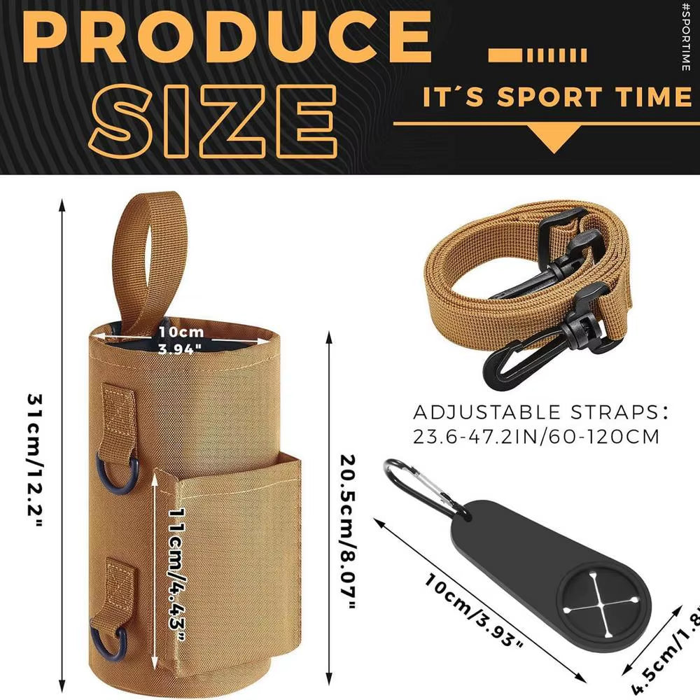 Magnetic Gym Water Bottle Sling Bag – Non-Slip Magnetic Holder for Fitness, Outdoor & Travel | Portable Adjustable Shoulder Strap Carrier for Men & Women
