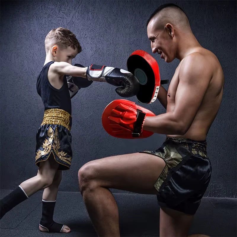 ProStrike™ Curved Boxing Pads – PU Focus Mitts for Boxing, Muay Thai, Karate & MMA Training (2Pcs Set, Adults & Kids)