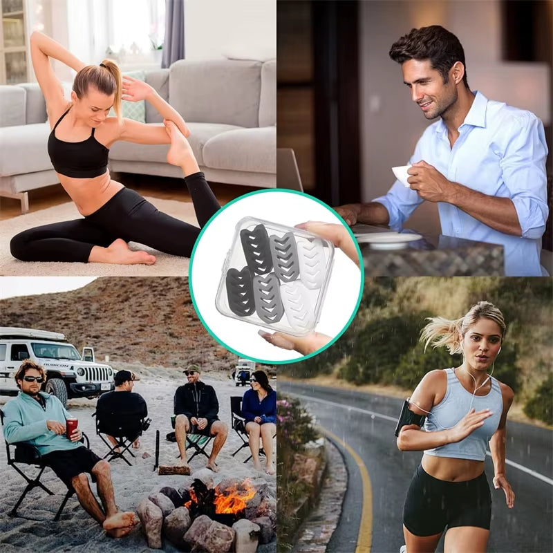 6-Piece Silicone Jaw Trainer Set – Facial Muscle Toner for Chin, Cheek & Neck, Includes Storage Box