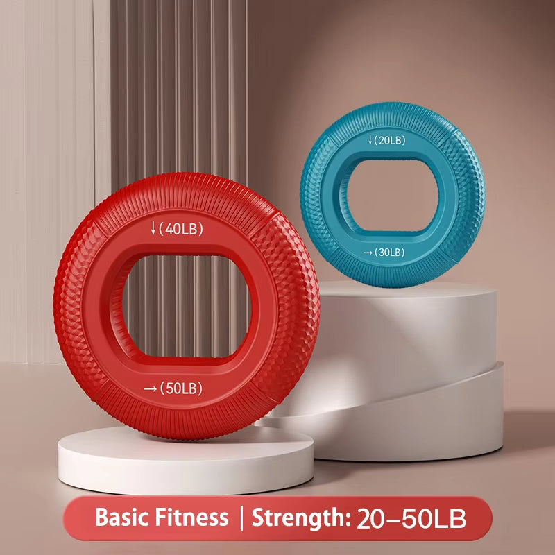 Silicone Hand Grip Strengthener 20-80LB – Finger Trainer, Carpal Expander & Wrist Pain Relief Tool