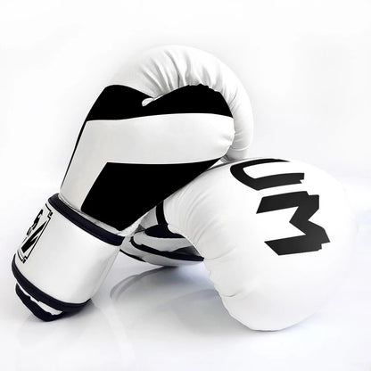 PU Leather Boxing Gloves – Breathable, Cushioned Training Gloves for Kids & Adults, 60-16Oz, Taekwondo & Muay Thai