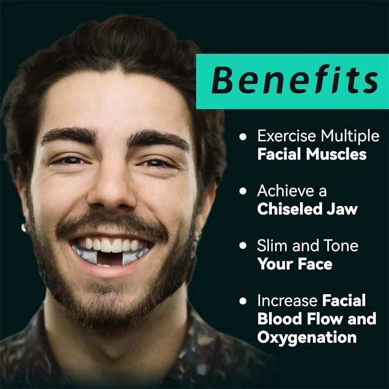 6-Piece Silicone Jaw Trainer Set – Facial Muscle Toner for Chin, Cheek & Neck, Includes Storage Box