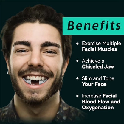 6-Piece Silicone Jaw Trainer Set – Facial Muscle Toner for Chin, Cheek & Neck, Includes Storage Box