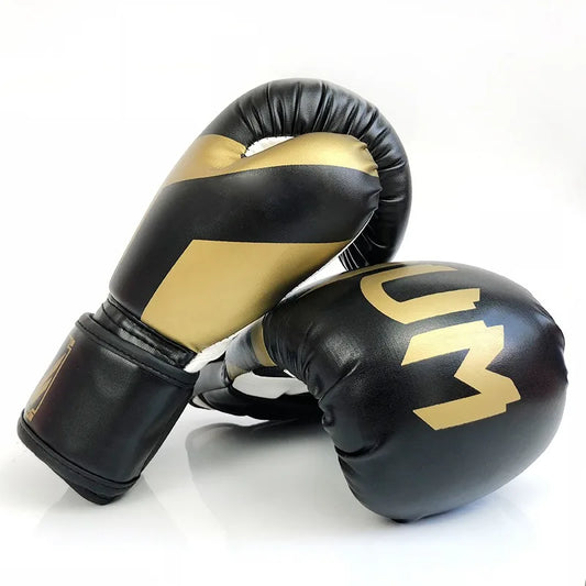 PU Leather Boxing Gloves – Breathable, Cushioned Training Gloves for Kids & Adults, 60-16Oz, Taekwondo & Muay Thai